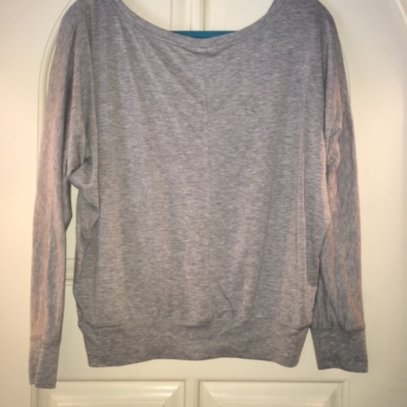 Grey Off the Shoulder Seattle Top - Picture 3 of 3